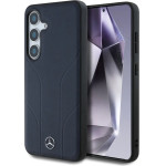 Mercedes Leather Debossed Lines MagSafe Case for Samsung Galaxy S25 - Blue - (Mer008453-0)