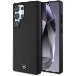 Mercedes Leather Debossed Lines MagSafe case for Samsung Galaxy S25 Ultra - black - (Mer008452-0)