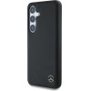 Mercedes Leather Horizontal Debossed Curves MagSafe Case for Samsung Galaxy S25 - Black - (Mer008457-0)