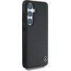 Mercedes Leather Horizontal Debossed Curves MagSafe Case for Samsung Galaxy S25 - Black - (Mer008457-0)