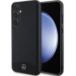 Mercedes Leather Textured & Plain MagSafe case for Samsung Galaxy S24 - black - (Mer008091-0)