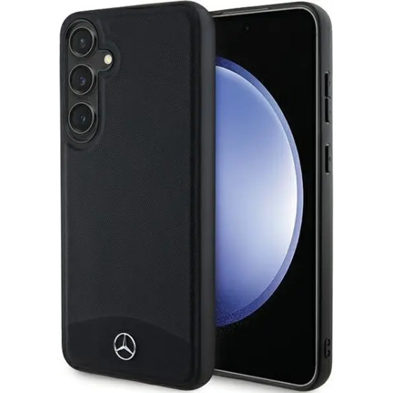 Mercedes Leather Textured & Plain MagSafe case for Samsung Galaxy S24+ - black - (Mer008092-0)
