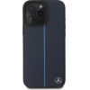 Mercedes MB Blue Line Leather MagSafe Case for iPhone 16 Pro Max - Navy Blue - (Mer008308-0)