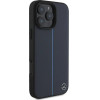 Mercedes MB Blue Line Leather MagSafe Case for iPhone 16 Pro Max - Navy Blue - (Mer008308-0)