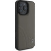 Mercedes MB Curved Stitches Leather iPhone 16 Pro Max Case - Brown - (Mer008294-0)