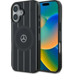 Mercedes MB Double Layer Crossed Lines MagSafe case for iPhone 16 - black - (Mer008317-0)