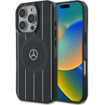 Mercedes MB Double Layer Crossed Lines MagSafe iPhone 16 Pro Case - Black - (Mer008299-0)