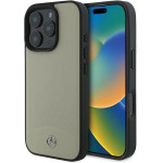 Mercedes MB Textured and Plain Leather MagSafe case for iPhone 16 Pro Max - beige - (Mer008303-0)
