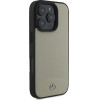 Mercedes MB Textured and Plain Leather MagSafe case for iPhone 16 Pro Max - beige - (Mer008303-0)