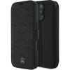 Mercedes MB Waves Leather Case for iPhone 16 Pro Max - Black - (Mer008313-0)