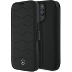 Mercedes MB Waves Leather Case for iPhone 16 Pro Max - Black - (Mer008313-0)