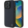 Mercedes MB Wood Imitation Leather MagSafe Case for iPhone 16 Pro Max - Navy Blue - (Mer008306-0)