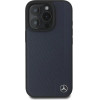 Mercedes MB Wood Imitation Leather MagSafe Case for iPhone 16 Pro Max - Navy Blue - (Mer008306-0)