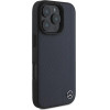 Mercedes MB Wood Imitation Leather MagSafe Case for iPhone 16 Pro Max - Navy Blue - (Mer008306-0)