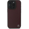 Mercedes MB Wood Imitation Leather MagSafe Case for iPhone 16 Pro Max - Red - (Mer008305-0)