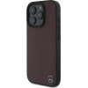 Mercedes MB Wood Imitation Leather MagSafe iPhone 16 Pro Case - Red - (Mer008300-0)