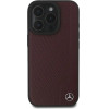 Mercedes MB Wood Imitation Leather MagSafe iPhone 16 Pro Case - Red - (Mer008300-0)