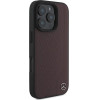 Mercedes MB Wood Imitation Leather MagSafe iPhone 16 Pro Case - Red - (Mer008300-0)