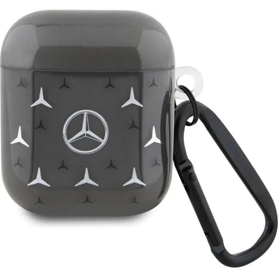 Mercedes MEA28DPMGS AirPods 1/2 cover black/black Large Star Pattern - (Mer007828-0)