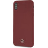 Mercedes MEHCI65SILRE iPhone Xs Max czerwony/red hardcase Silicone Line - (Mer006812-0)