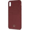 Mercedes MEHCI65SILRE iPhone Xs Max czerwony/red hardcase Silicone Line - (Mer006812-0)