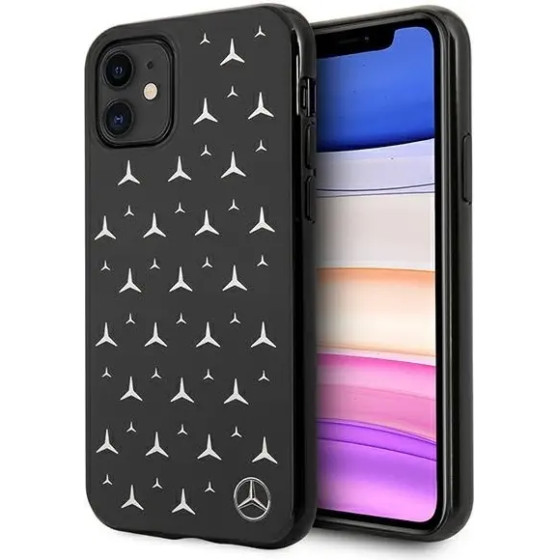 Mercedes MEHCN61ESPBK iPhone 11 6,1'' / Xr czarny/black hardcase Silver Stars Pattern - (Mer006825-0)