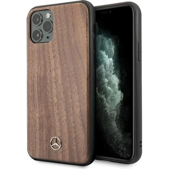 Mercedes MEHCN65VWOLB iPhone 11 Pro Max hard case brazowy/brown Wood Line Walnut - (Mer005475-0)
