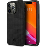 Mercedes MEHCP13LMBLBK iPhone 13 Pro / 13 6,1'' czarny/black hardcase Leather Meshed Metal Logo - (Mer007402-0)