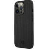 Mercedes MEHCP13LMBLBK iPhone 13 Pro / 13 6,1'' czarny/black hardcase Leather Meshed Metal Logo - (Mer007402-0)