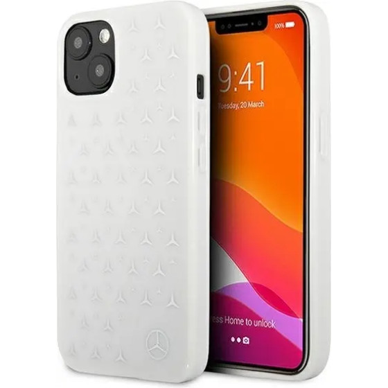 Mercedes MEHCP13MESPWH iPhone 13 6,1'' bialy/white hardcase Silver Stars Pattern - (Mer006965-0)