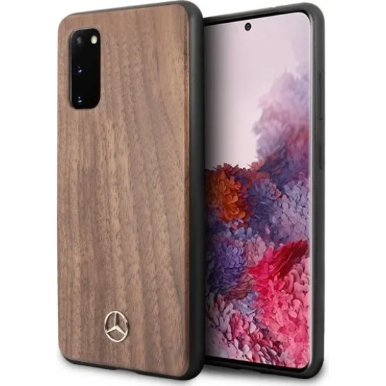 Mercedes MEHCS62VWOLB S20 G980 hard case brazowy/brown Wood Line Walnut - (Mer005863-0)