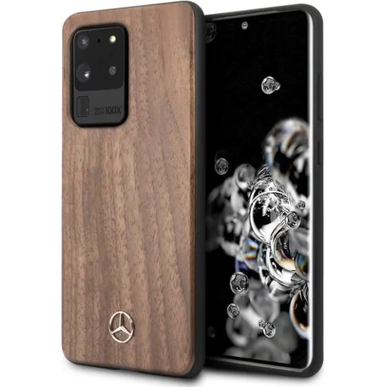 Mercedes MEHCS69VWOLB S20 Ultra G988 hard case brazowy/brown Wood Line Walnut - (Mer005865-0)