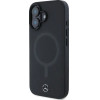 Mercedes Plain Smooth Leather MagSafe iPhone 16 Case - Black - (Mer008279-0)