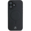 Mercedes Plain Smooth Leather MagSafe iPhone 16 Case - Black - (Mer008279-0)