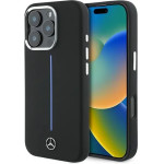 Mercedes Silicone Blue Stripe MagSafe Case for iPhone 16 Pro Max - Black - (Mer008291-0)