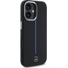 Mercedes Silicone Blue Stripe MagSafe iPhone 16 Case - Black - (Mer008333-0)