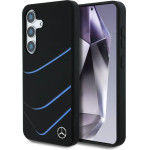 Mercedes Silicone Contrasted Curves MagSafe Case for Samsung Galaxy S25 - Black - (Mer008459-0)