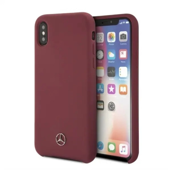 Mercedes Silicone Line iPhone X/XS Case - Red - (Mer003534-0)