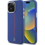 Mercedes Silicone Red Stripe MagSafe Case for iPhone 16 Pro Max - Navy Blue - (Mer008336-0)