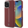 Mercedes Silicone White Stripe MagSafe Case for iPhone 16 Pro Max - Red - (Mer008337-0)