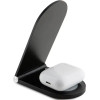 Mercedes Silver Stars MagSafe foldable 2in1 15W inductive charger - black - (Mer008001-0)