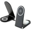 Mercedes Silver Stars MagSafe foldable 2in1 15W inductive charger - black - (Mer008001-0)