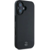 Mercedes Textured And Plain Leather MagSafe case for iPhone 16 - black - (Mer008278-0)