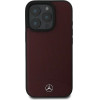 Mercedes Textured And Plain Leather MagSafe case for iPhone 16 Pro - red - (Mer008285-0)