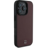 Mercedes Textured And Plain Leather MagSafe case for iPhone 16 Pro - red - (Mer008285-0)