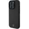Mercedes Textured And Plain Leather MagSafe case for iPhone 16 Pro Max - black - (Mer008284-0)