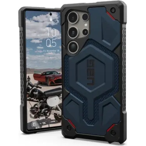 UAG Monarch Pro Case for Samsung Galaxy S24 Ultra 5G with Magnetic Module - Blue Kevlar - (UAG214416113955-0)