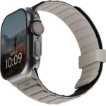 UAG Pathfinder Silicone Double-Sided Magnetic Strap for Apple Watch 42 / 44 / 45 / 46 / 49mm - Black-Gray - (UAG194161114036-0)