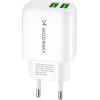 Wozinsky 2.4A 2 x USB-A wall charger - white - (CUWCW)