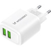 Wozinsky 2.4A 2 x USB-A wall charger - white - (CUWCW)